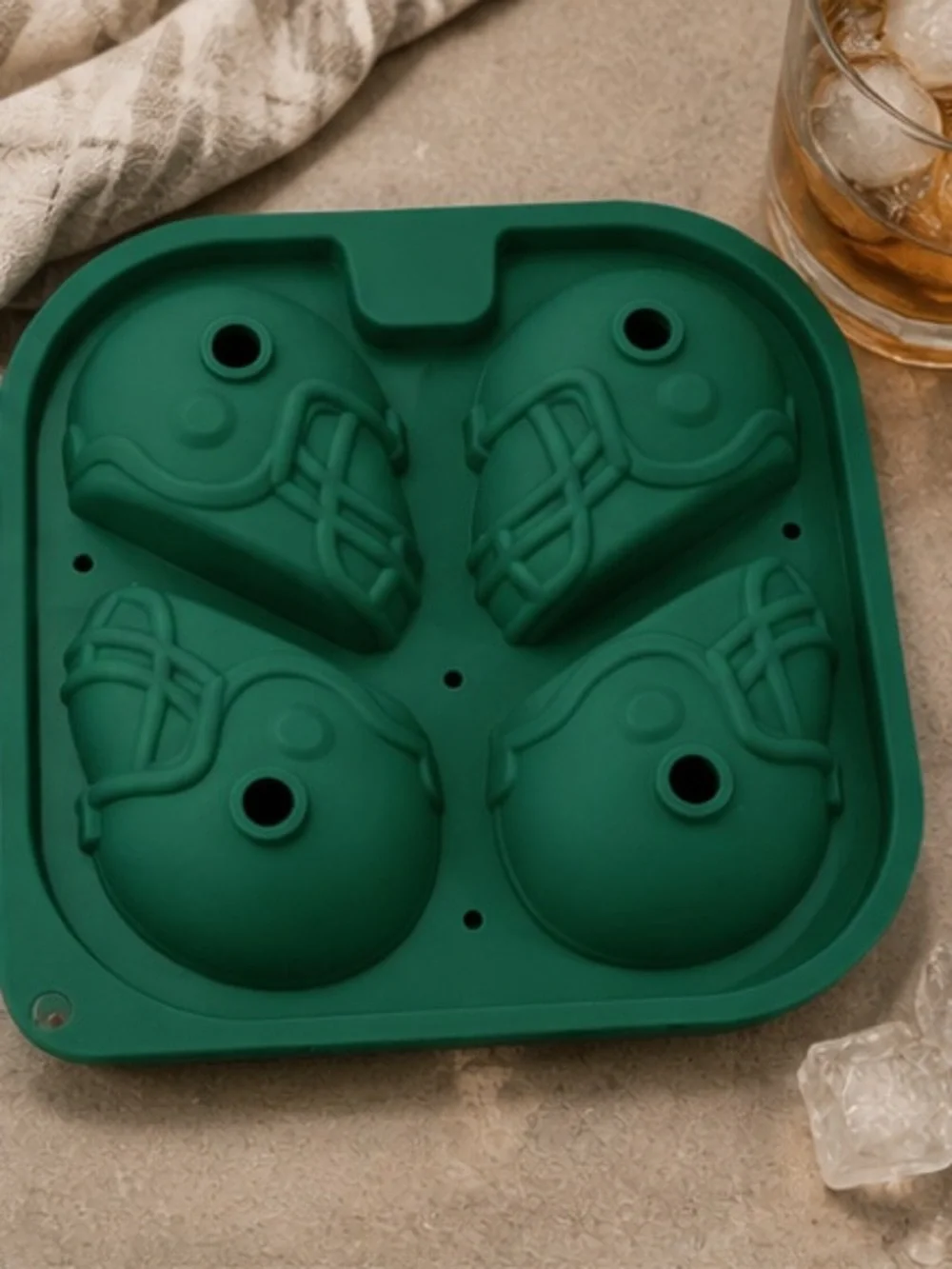 Silicone Super Bowl Football Helmet Ice Mold